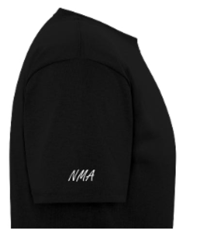 Black Sleeve with 'NMA' embroidery